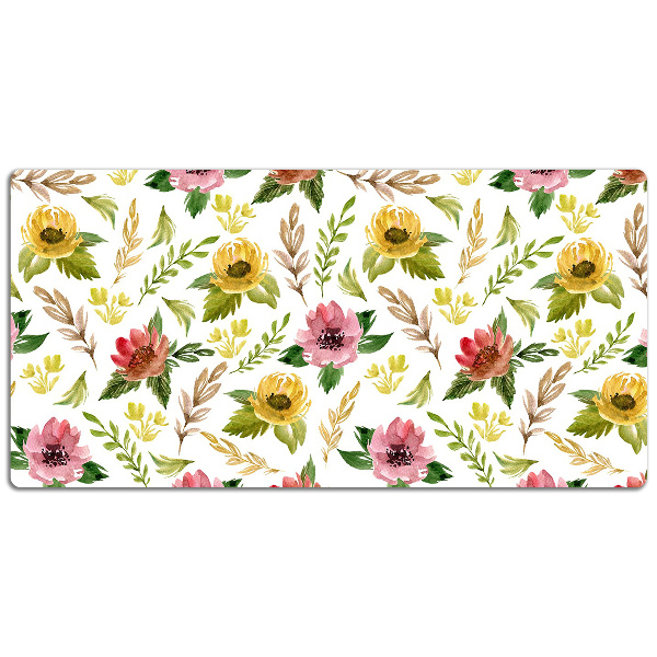 Desk pad watercolor Flowers