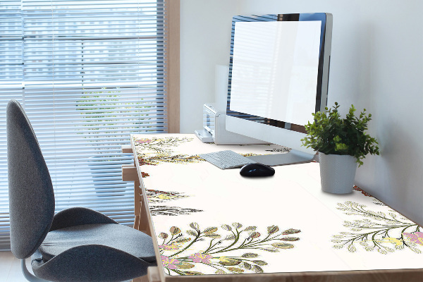 Large desk pad PVC protector Field flowers