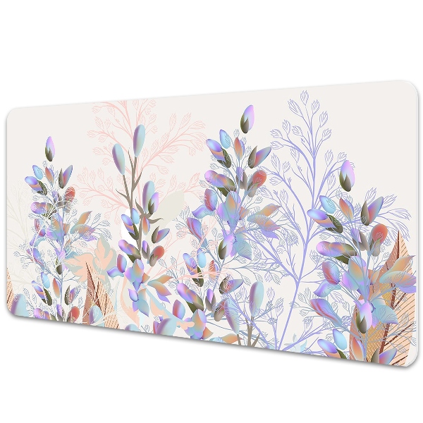 Full desk protector pastel leaves