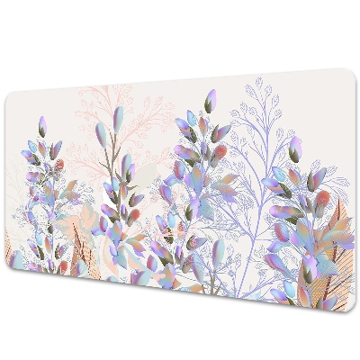 Full desk protector pastel leaves