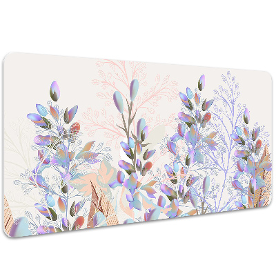 Full desk protector pastel leaves