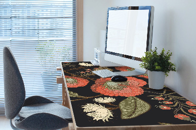 Large desk pad PVC protector retro Flowers