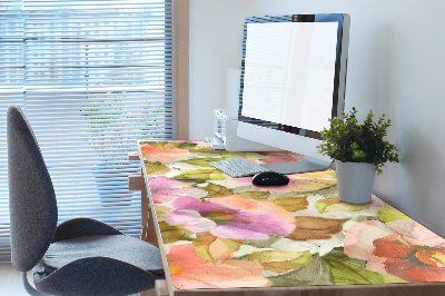 Desk pad painted flowers