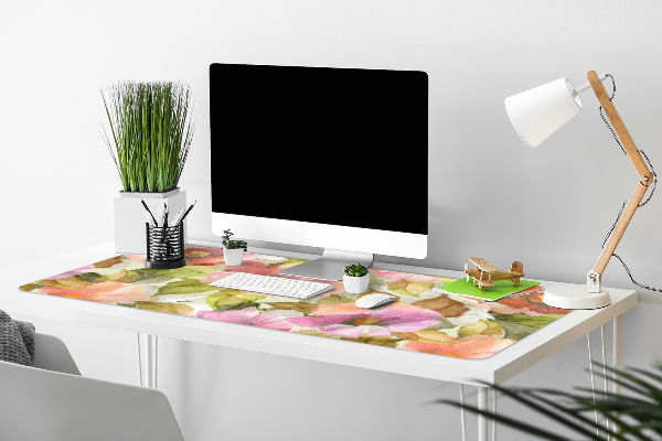 Desk pad painted flowers