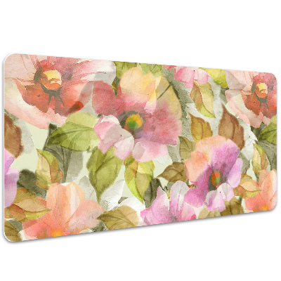 Desk pad painted flowers