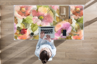 Desk pad painted flowers