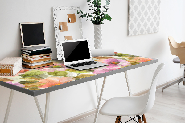 Desk pad painted flowers