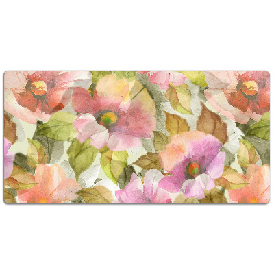 Desk pad painted flowers