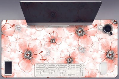 Desk mat orange flowers