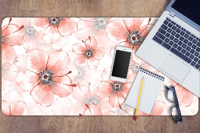 Desk mat orange flowers