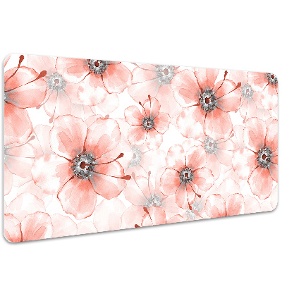 Desk mat orange flowers