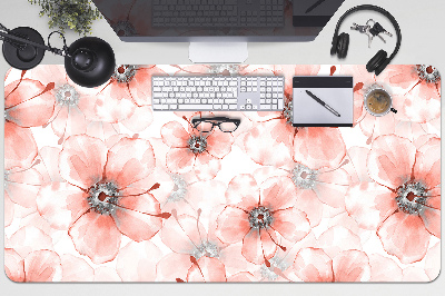 Desk mat orange flowers