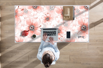 Desk mat orange flowers