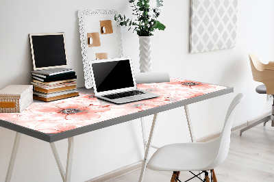 Desk mat orange flowers