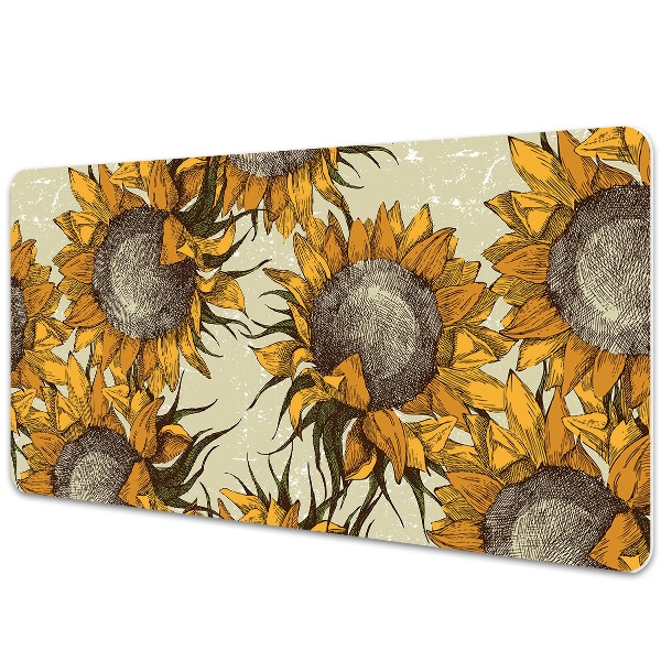 Full desk pad retro Sunflowers