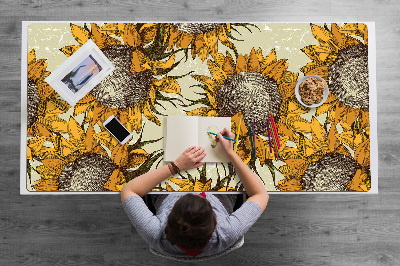 Full desk pad retro Sunflowers