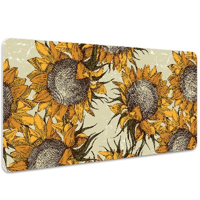 Full desk pad retro Sunflowers