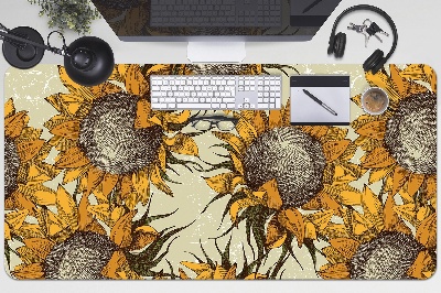 Full desk pad retro Sunflowers