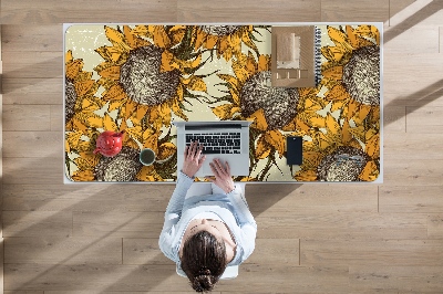 Full desk pad retro Sunflowers