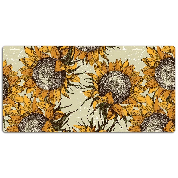 Full desk pad retro Sunflowers