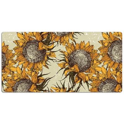 Full desk pad retro Sunflowers