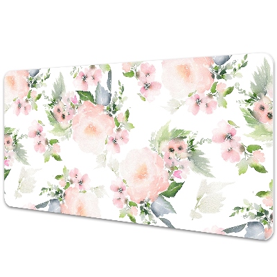 Full desk protector pastel flowers