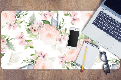 Full desk protector pastel flowers