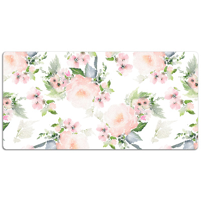 Full desk protector pastel flowers