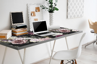 Desk mat romantic flowers