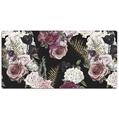 Desk mat romantic flowers