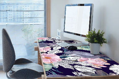 Full desk protector Birds in flowers