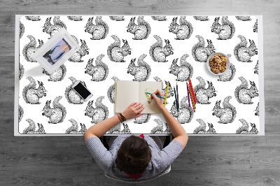 Full desk mat Squirrels pattern