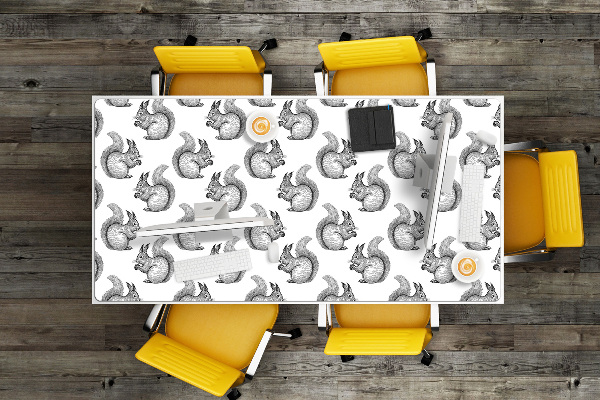 Full desk mat Squirrels pattern