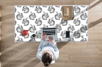 Full desk mat Squirrels pattern