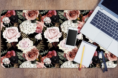 Desk pad baroque flowers