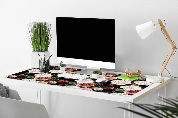 Desk pad baroque flowers