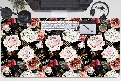 Desk pad baroque flowers