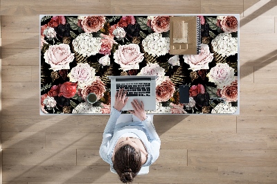 Desk pad baroque flowers