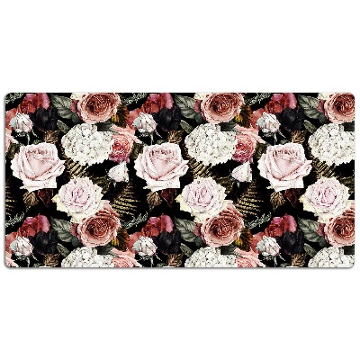 Desk pad baroque flowers