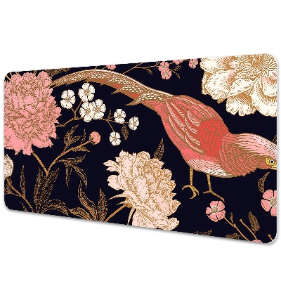 Full desk pad Peony with bird