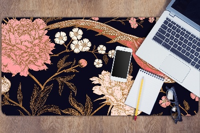 Full desk pad Peony with bird