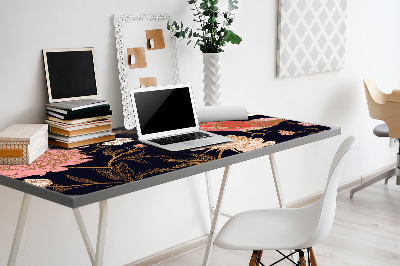 Full desk pad Peony with bird