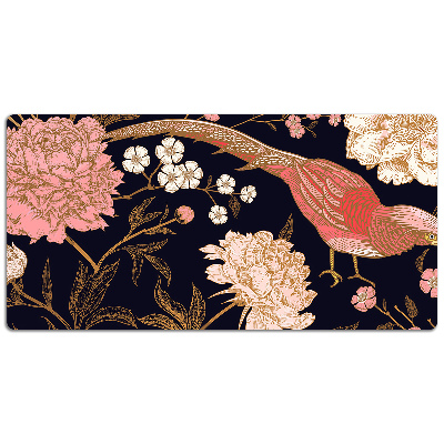 Full desk pad Peony with bird