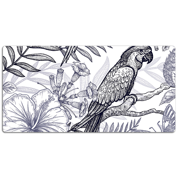 Full desk pad Sketching parrot