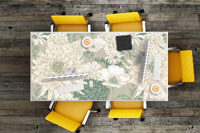 Desk mat spring daisies