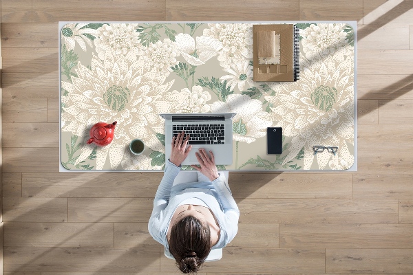 Desk mat spring daisies