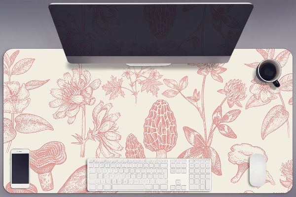 Large desk mat for children treasures of the forest