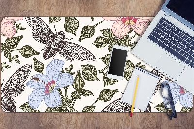 Full desk pad Butterflies among the flowers