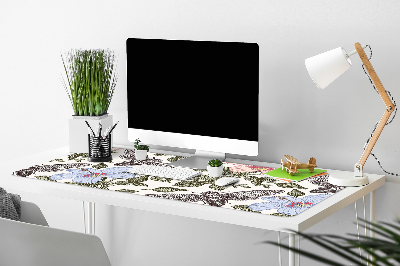 Full desk pad Butterflies among the flowers