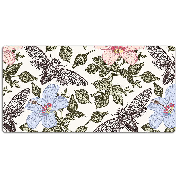 Full desk pad Butterflies among the flowers
